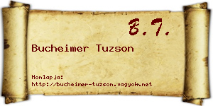 Bucheimer Tuzson névjegykártya
